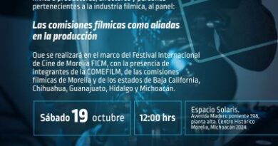 Secretaría de Cultura de Morelia invita a panel de Comisiones Fílmicas dentro del 22° FICM