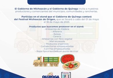 Quiroga estará presente en el Festival Michoacán de Origen 2025