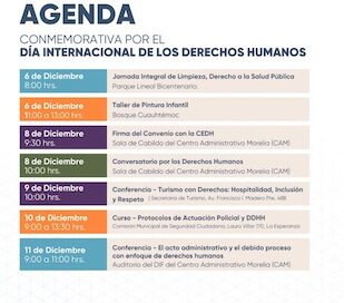 Morelia impulsa agenda por el Día Internacional de los Derechos Humanos