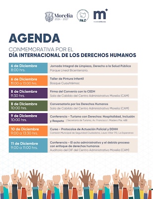 Morelia impulsa agenda por el Día Internacional de los Derechos Humanos