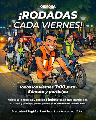 Impulsa Alma Mireya González Sánchez las rodadas familiares para fortalecer la convivencia en Quiroga