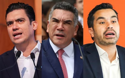 Dirigentes del PRI, PAN y MC celebran fracaso de la reforma electoral