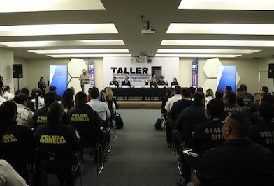 CEDH Michoacán y ONU-DH capacitan a cuerpos de seguridad en uso de la fuerza y derecho a la protesta.