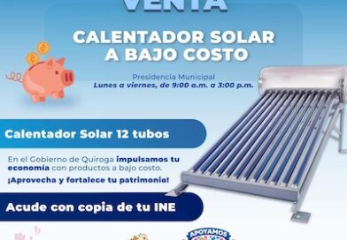 Impulsa Gobierno de Quiroga el ahorro familiar con programa de calentadores solares a bajo costo