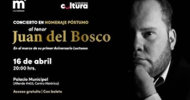 Invita SeCultura Morelia a concierto en homenaje póstumo al tenor Juan del Bosco