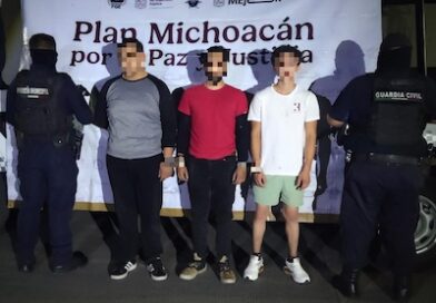 Detienen en operativo tres hombres armados en Jacona.