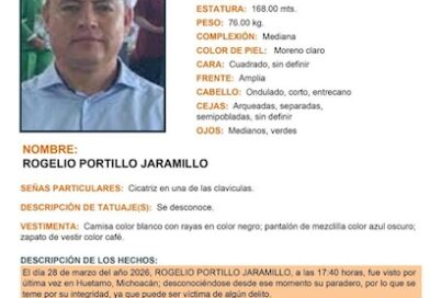 Reportan la desaparición de Rogelio Portillo Jaramillo delegado del Bienestar en Huetamo.