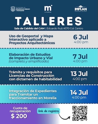 Gobierno de Morelia invita a capacitarse y construir con orden en Morelia