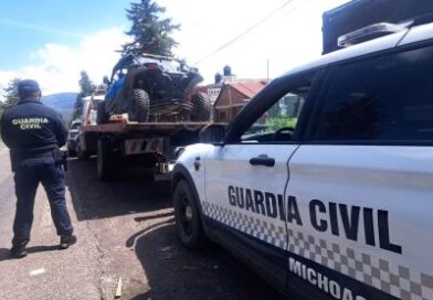 Recuperan vehículo RZR robado en la carretera Morelia–Quiroga; hay un detenido.